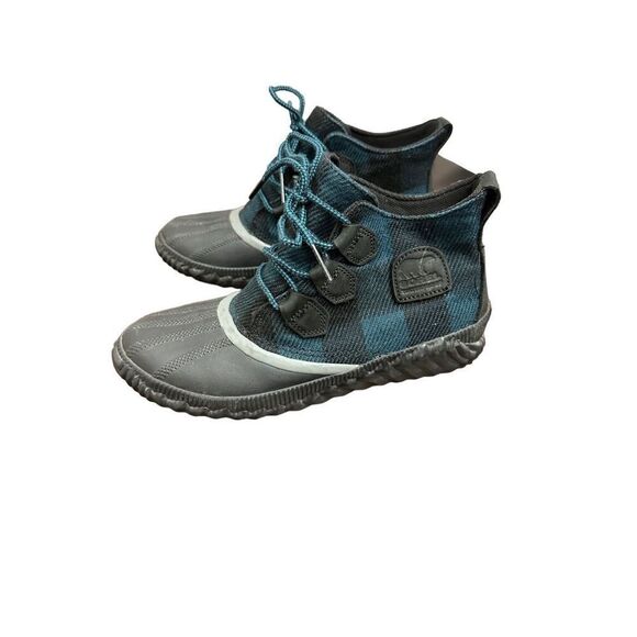 Sorel Womens Out N About Plus Lug Sole Boot Black Blue size8 - Picture 1 of 8